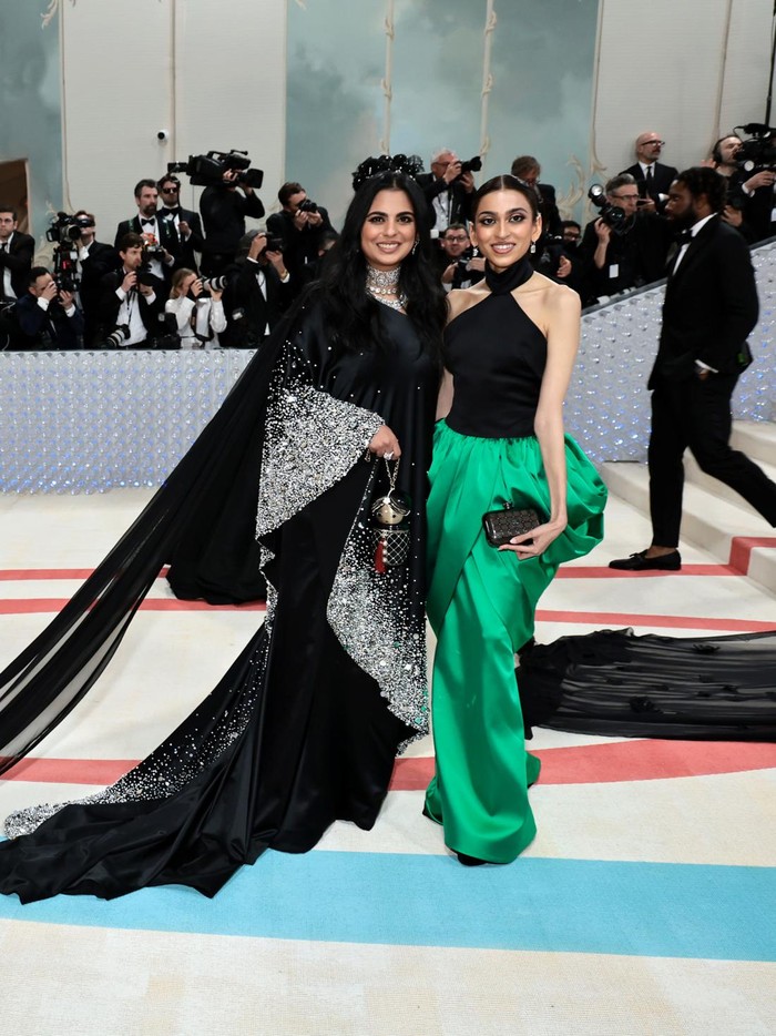 NEW YORK, NEW YORK - MAY 01: Isha Ambani and Diya Mehta Jatia attend The 2023 Met Gala Celebrating 