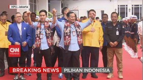 VIDEO: Prabowo-Gibran Tiba di KPU Bersama Ketum Partai Pendukung