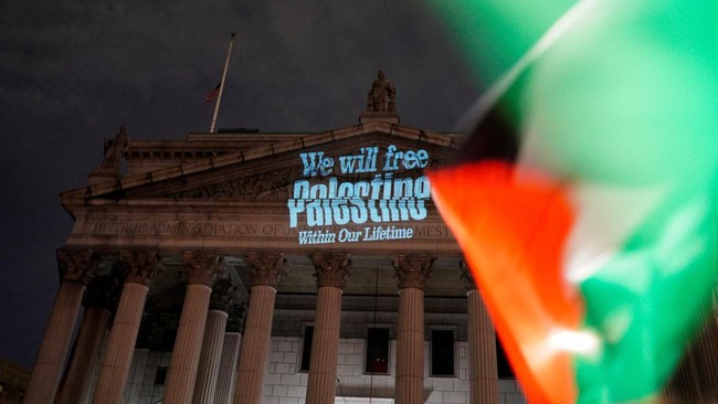 FOTO: Warga Yahudi Dukung Palestina saat Unjuk Rasa di New York
