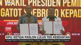 VIDEO: KPU: Ketiga Paslon Lulus Tes Kesehatan