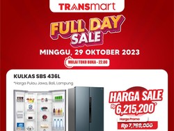 Beli Kulkas Side by Side di Transmart Full Day Sale Bisa Dapat Diskon Rp 2,6 Juta!