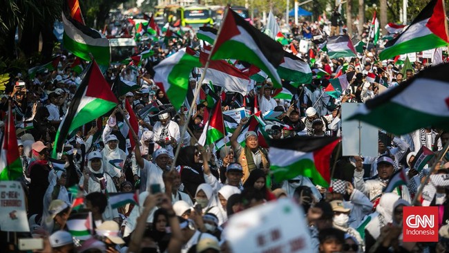MUI menerbitkan panduan untuk Aksi Damai Aliansi Rakyat Indonesia Bela Palestina di Monas, Jakarta Pusat, Minggu (5/11) pagi.