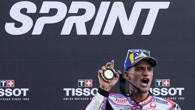 Persaingan MotoGP 2023 makin ketat setelah Jorge Martin dari Pramac menang MotoGP Thailand 2023 di Sirkuit Buriram, Minggu (29/10).