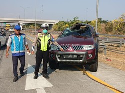 Pajero Berisi Sekeluarga Asal Surabaya Terguling di Tol Sumo, 4 Orang Luka