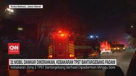 VIDEO: 21 Mobil Damkar Dikerahkan, Kebakaran TPST Bantargebang Padam