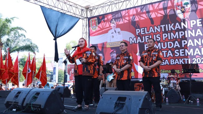 Wali Kota Semarang, Hevearita Gunaryanti Rahayu meminta kepada Pemuda Pancasila (PP) Kota Semarang untuk menjaga kondusifitas pelaksanaan Pemilihan Umum 2024.