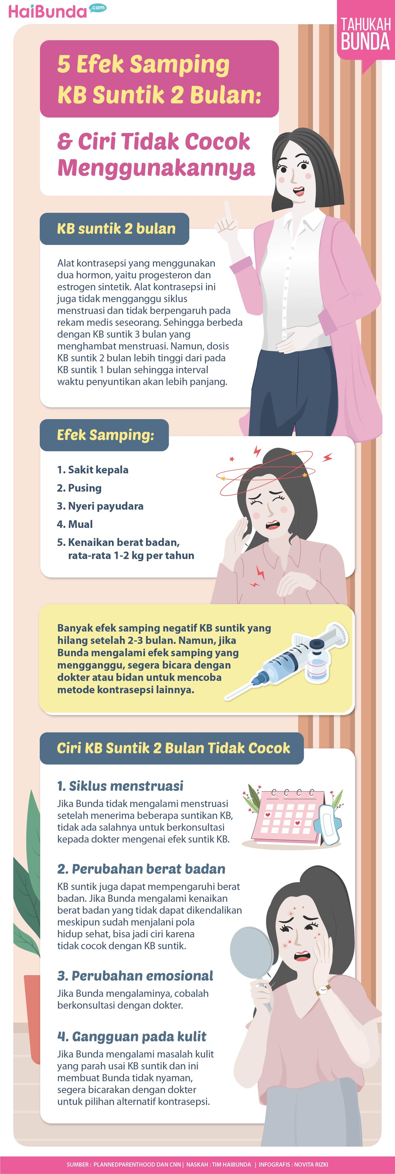 Infografis 5 Efek Samping KB Suntik 2 Bulan: & Ciri Tidak Cocok Menggunakannya Infografis 5 Efek Samping KB Suntik 2 Bulan: & Ciri Tidak Cocok Menggunakannya