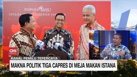 VIDEO: Makna Politik Tiga Capres di Meja Makan Istana