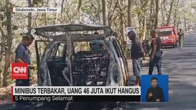 VIDEO: Minibus Terbakar, Uang 46 Juta Ikut Hangus