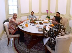 Respons Prabowo, Ganjar dan Anies Seusai Makan Bareng Jokowi
