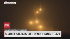 VIEO: Suar Senjata Israel Penuhi Langit Gaza