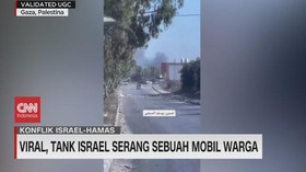 VIDEO: Viral, Tank Israel Serang Sebuah Mobil Warga