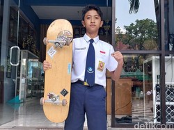 Pelajar SMP Kota Malang Viral Main Skateboard Punya Segudang Prestasi