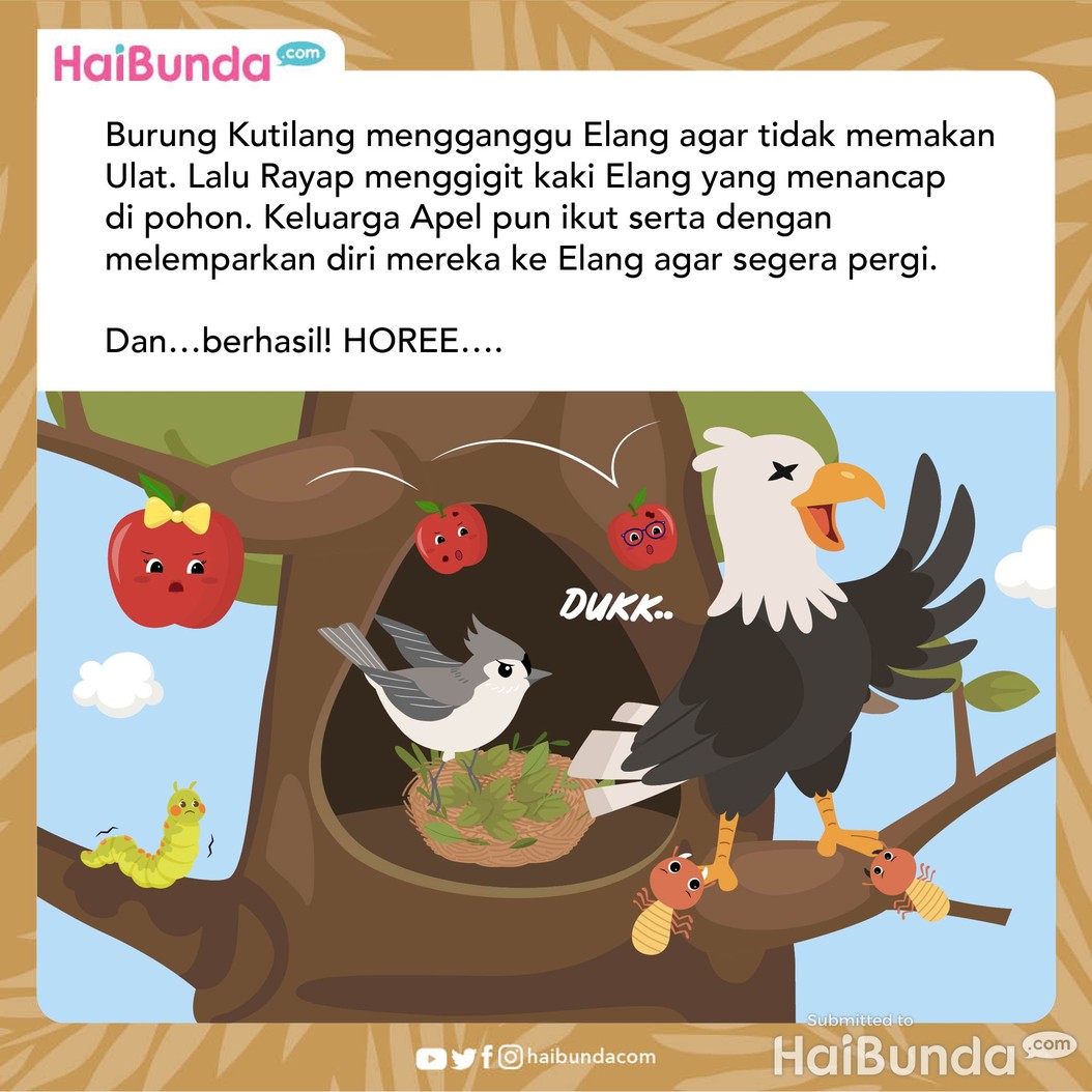 Cerita Fabel&colon; Ulat Usil Bikin Warga Pohon Kesal