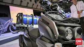 Motor Hidrogen Yamaha Mirip X-Ride, Gendong Tangki di Jok Belakang