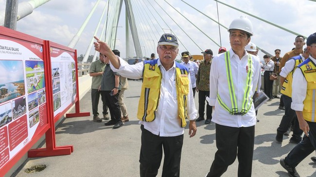 Menteri PUPR Basuki menargetkan infrastruktur penunjang upacara HUT RI ke-79 di IKN tahun ini rampung pada Juli mendatang.
