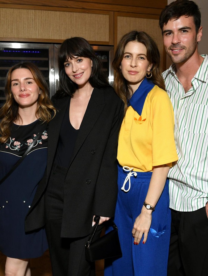 HOLLYWOOD, CALIFORNIA - APRIL 18: (L-R) Addison Timlin, Dakota Johnson, Ro Donnelly, and Blake Lee attend the Boat Rocker & TeaTime Pictures LA Screening of 'SLIP' hosted by Dakota Johnson at NeueHouse Hollywood on April 18, 2023 in Hollywood, California. (Photo by Jon Kopaloff/Getty Images for Boat Rocker & TeaTime Pictures)
