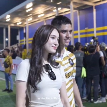 Makin Berani, 7 Momen Mesra Al Ghazali & Laura Moane Peluk-Cium di Tempat Umum