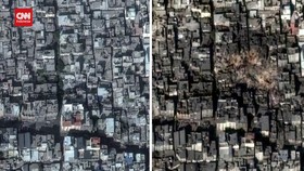 VIDEO: Citra Satelit Kamp Pengungsian di Gaza usai Dibombardir Israel