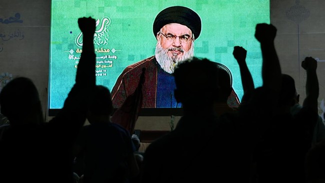 Pemimpin milisi Hizbullah menyebut dunia menutup mata dan tak memberi respons nyata atas agresi Israel atas Palestina di Gaza. 