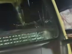 Viral Wanita di Depok Mendadak Lempar Batu ke Kaca Truk hingga Pecah