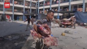 VIDEO: 20 Tewas Saat Militer Israel Bom Sekolah PBB Tempat Pengungsian