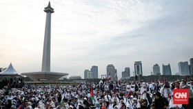 FOTO: Aksi Kemanusiaan Bela Palestina di Monas