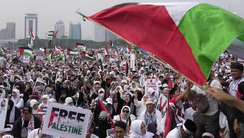 Paleestinian Potret Aksi Bela Palestina di Jakarta, Lawan Agresi Israel - Foto 5