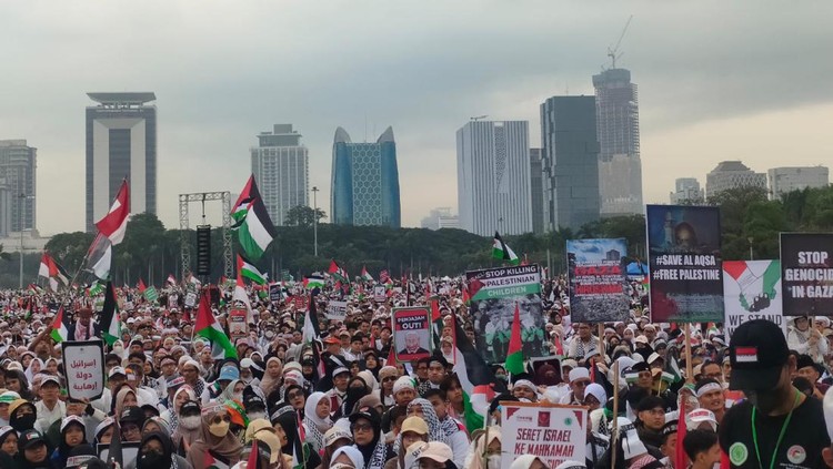 Sejumlah tokoh hadiri Aksi Bela Palestina, Jusuf Kalla hingga Puan Maharani, Hidayat Nur Wahid, Menag Yaqut Cholil Qoumas Sejumlah tokoh hadiri Aksi Bela Palestina
