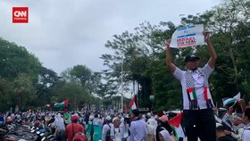 VIDEO: Ribuan Orang Berkumpul Gelar Aksi Damai Bela Palestina Hari Ini