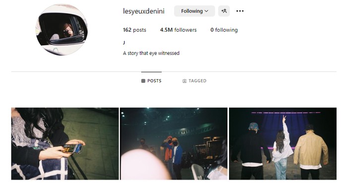 Username aesthetic berikutnya datang dari second account milik Jennie BLACKPINK! Usut punya usut, username unik ini berasal dari Bahasa Perancis yang berarti “The eyes of Nini” atau “Mata Nini”./ Foto: instagram.com/lesyeuxdenini