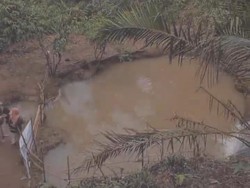 Diguyur Hujan, Air Telaga Berwarna Biru Kini Berubah Jadi Cokelat
