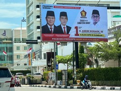 Sempat Viral, Baliho Resmi TKN Prabowo-Gibran Bertebaran di Sumbar