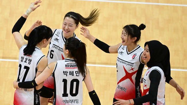 Kemenangan atas GS Caltex membuat Megawati Hangestri Pertiwi dan kawan-kawan di Red Sparks kembali membuka peluang ke jalur juara liga voli Korea Selatan.