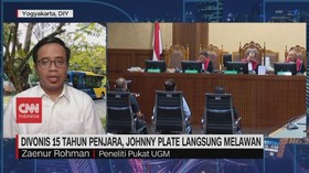 VIDEO: Divonis 15 Tahun Penjara, Johnny Plate Langsung Melawan