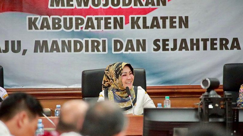 Jajaran Pemerintah Kabupaten Klaten menggelar rapat koordinasi jelang peresmian Pasar Gedhe Klaten di Ruang Rapat Utama Setda Kabupaten Klaten.