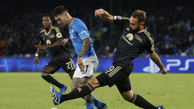 Napoli ditahan Union Berlin 1-1 pada pertandingan keempat Grup C Liga Champions di Stadion Diego Maradona, Kamis (9/11) dini hari WIB.
