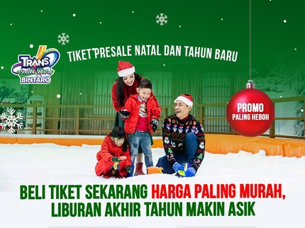 Cuma Rp100 Ribu Bun! Liburan Akhir Tahun Main Salju di Trans Snow World Bintaro