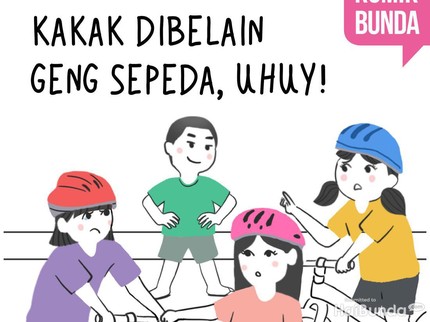 Kakak Dibelain Geng Sepeda, Uhuy!