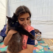 Di Tengah Suasana Mencekam, Kucing Gemas Ini Jadi Pelipur Lara Anak-anak di Gaza