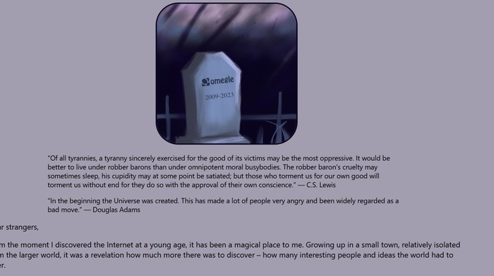 Omegle Tutup Permanen karena Pencipta Takut Kena Serangan Jantung