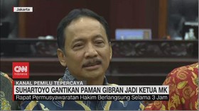 VIDEO: Suhartoyo Gantikan Paman Gibran Jadi Ketua MK