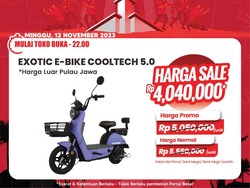 Sepeda Listrik Harga Miring di Transmart Full Day Sale, Hemat Rp 1,5 Juta!