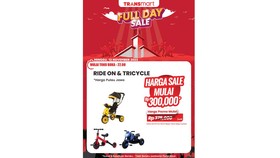 Promo Sepeda Anak Roda Tiga di Transmart Nih Bun, Rp300 Ribuan Aja