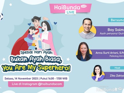 Join Yuk, Bun! Ngobrol Bareng Boy Salman, Ayah Superhero bagi Quinn Salman