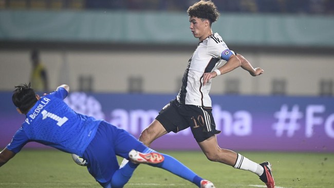 Duel Jerman vs Venezuela pada matchday ketiga Grup F Piala Dunia U-17 2023, Sabtu (18/11), bisa disaksikan via live streaming di Vidio.