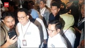 VIDEO: Iring-iringan Anies-Imin ke KPU, Undi Urutan Pemilu 2024