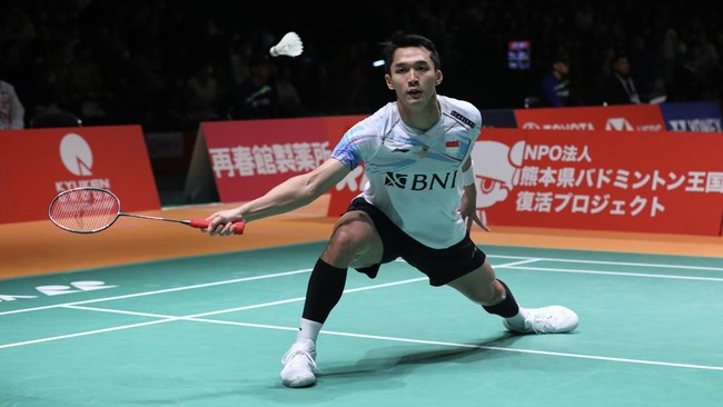 Jonatan Christie akan tampil pada babak semifinal Badminton Asia Championships (BAC) 2024 di Ningbo Olympic Sports Center Gymnasium, Sabtu (13/4).