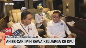 VIDEO: Anies-Cak Imin Bawa Keluarga ke KPU Saat Penetapan Nomor Urut