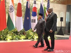 Prabowo Sambut Menhan AS Lloyd Austin Jelang ADMM Plus 2023